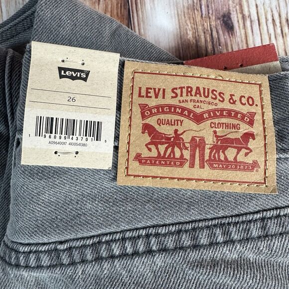 NEW Levi's LOW PRO STRAIGHT Leg Size 26 Gray Mid Rise Jeans Denim Pants 28x30 - Picture 11 of 15